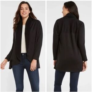 DREW Womens Hooded Black Cardigan with Warm Lining Size medium